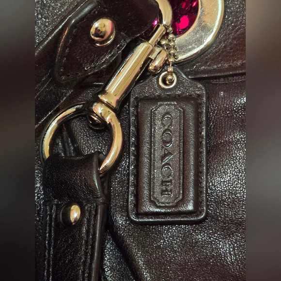 Coach Ashley Leather Hippie Pleated Shoulder Bag Crossbody Purse - Picture 6 of 9